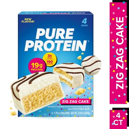 Pure Protein Bars, Zig Zag Cake, 1.76 oz, 4 Count