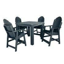 Highwood's 42" x 42" Square 5-pc Hamilton Dining Set - Counter Height, Outdoor, Eco-friendly, Synthetic Wood