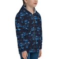thumbnail image 5 of Pofeuu BLUE Flamingo Birds Print Teenage Zipper Hoodie Sweatshirts Hooded Casual Jackets With Pocket For Boys Girls-Small, 5 of 6