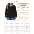 thumbnail image 6 of Agnes Orinda Women's Plus Size Knit Thin Fall Winter Trendy Crochet Comfy Pullover Sweaters 3X Black, 6 of 6