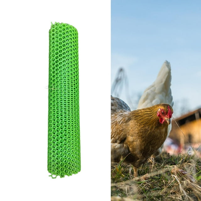 DYNWAVECA Reusable Chicken Floral Netting Lightweight Rabbit Fence Protective Fencing Roll Chicken Wire Fence Mesh for Gardening Fence , Green
