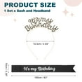thumbnail image 2 of It's My Birthday Sash with Headband for Women Party Crown Decor Black Gold, 2 of 6