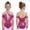 Hot Pink, variant on Girls Gymnastics Leotard Ballet Dance Short Sleeve Metallic Shiny Diamond Training Practice Bodysuit Red 16