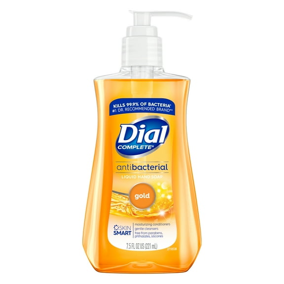 Dial Complete Antibacterial Liquid Hand Soap, Gold, 7.5 fl oz
