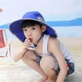 thumbnail image 4 of Kids Girls Boys Sun Hat Wide Brim UPF50+ Mesh Hats with Neck Flap, 4 of 6