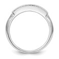 thumbnail image 2 of Solid 14k White Gold Diamond Wedding Band Ring Size 9 (.135 cttw.), 2 of 8