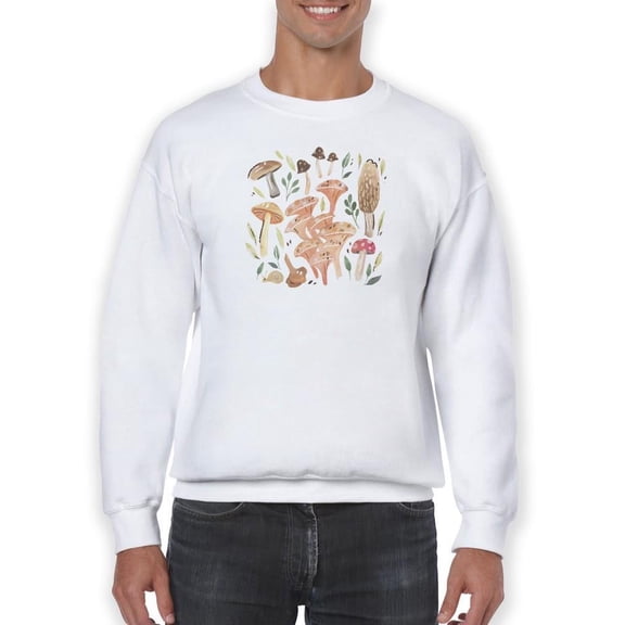 Fungi Field Trip Iv. Sweatshirt Men -Annie Warren Designs, Male 3X-Large
