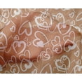 thumbnail image 5 of oneOone Silk Tabby Brown Fabric Valentine Heart Sewing Craft Projects Fabric Prints By Yard 42 Inch Wide, 5 of 6
