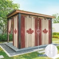 thumbnail image 6 of Outdoor Curtains for Patio Waterproof, Canada Outdoor Privacy Panels Grommet, Red Maple Leaf Flag Vintage Farmhouse Wooden Grain Blackout Outside Curtains for Porch/Cabana 54"x84", 1 Panel, 6 of 8