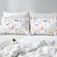 thumbnail image 4 of Erosebridal Watercolor Flower Bed Sheets Set Full Size, Colorful Butterfly Bedding Set, 4 Pieces, Lightweight, 4 of 6