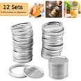 thumbnail image 6 of Saim  Wide Mouth Bands and Lids- 12 PACK Large Mouth Mason Jars with  8.6CM Canning Jars Wide Mouth, Silver, 6 of 8