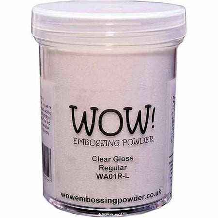 Tsukineko Embossing Powder - Wow! Embossing Powder Large Jar 160ml-Clear Gloss Regular