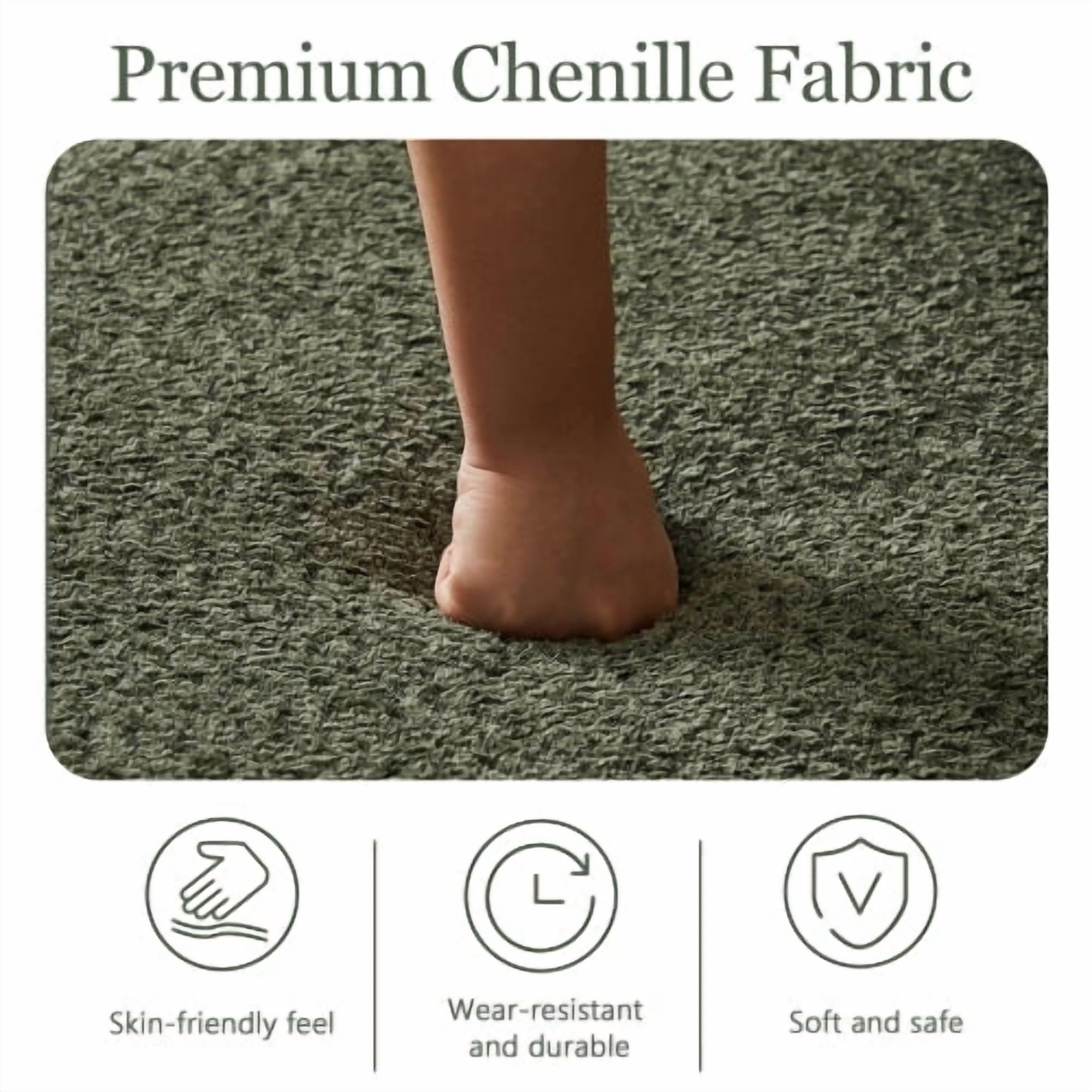 78.9-Inch Convertible Sleeper Sofa, Stain-Resistant Chenille Folding Mattress, DIY Modular Floor Lounge with Removable Armrests, Green