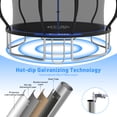 thumbnail image 4 of YORIN Trampoline for 5-6 Kids, 14 FT 8 FT 10FT 12FT Trampoline for Adults with Enclosure Net, Ladder, Light, 1400LBS Weight Capacity Outdoor Round Recreational Trampoline, Heavy Duty Trampoline, 4 of 7