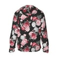 thumbnail image 3 of Balery Rose Flowers Men's Women's UPF 50+ Sun Protection Lightweight Hoodie Performance Long Sleeve Shirt for Fishing Running-XX-Large, 3 of 9
