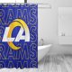thumbnail image 3 of Cortina de ducha de secado rápido para baño, impermeable, con ganchos, diseño de fútbol americano, juego de cortinas de ducha para baño, de hierro, 72 x 72 pulgadas, 3 of 8