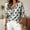 A1_Grey, variant on Sillenn Women's Polka Dot Blouse Tie V Neck Ruffle Cuff 3/4 Sleeve Casual Loose Fit Summer Shirts Lightweight Vintage Office Dressy Casual Tops Trendy Elegant Vacation Basic Polka Dot Tops Beige L