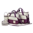 thumbnail image 1 of Ensemble de Sac à Couches Imperméable Ensemble Durable et Élégant Voyage pour Maternité Sac à Langer à Roulettes Violet, 1 of 9