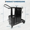 thumbnail image 2 of Mescukay 2 Tier Welding Cart, 220 Lbs Welder Cart with Lockable Cabinet, Welding Carts for TIG MIG Welder and Plasma Cutter, 2 of 5