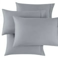 thumbnail image 4 of Hotel Signature Sateen Egyptian Cotton 400 Thread Count 6-Piece Sheet Set, Cotton- Gray, 4 of 4
