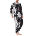 thumbnail image 2 of Fotbe Cool French Bulldog Wine Pijama de Hombre con Estampado de Manga Larga, Conjunto de 2 Piezas, Ropa de Dormir Suave y Cómoda con Bolsillos-Medium, 2 of 7