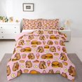 thumbnail image 3 of Homewish Girly Pink Cartoon Bedding Comforter Set for Kids, Cute Capibara Lover Twin Comforter Sets, Kawaii Animal Lover Reversible Bedding Set, Breathable Home Decor, 2pcs, 3 of 8