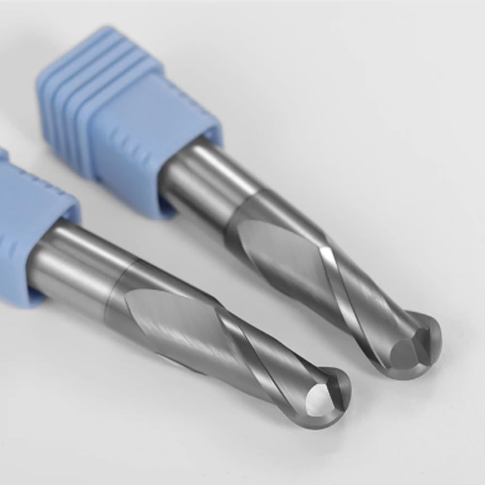 Gamvdout HRC70 Ball End Mill Tungsten Carbide Cutter CNC Router Bit Machine Milling Tool R0.5mm-10mm 2 Flute Router Bit Metal Tools