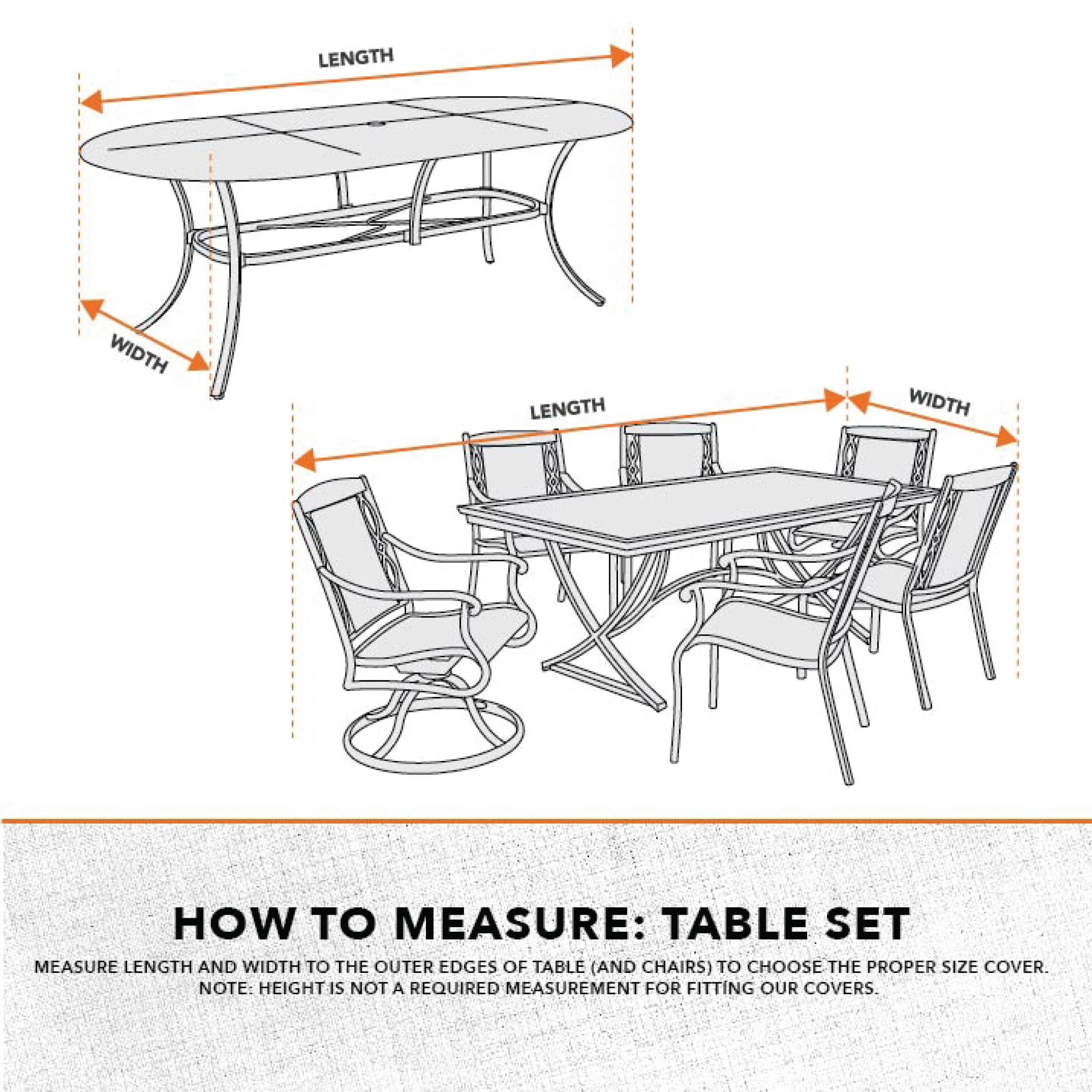 Modern Leisure Monterey Outdoor Patio Bar Table & Chair Set Cover, 66"L x 64"W x 34"H, Beige