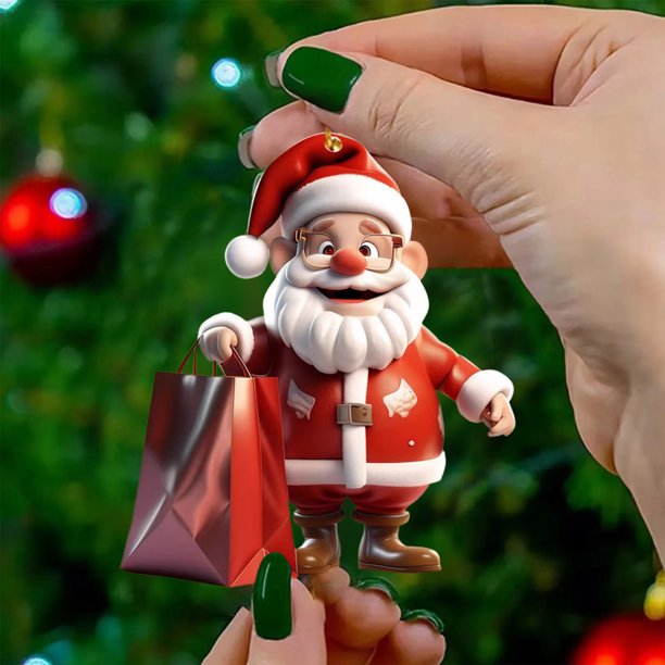 Colgantes decorativos de Papá Noel para espejos retrovisores de coche, mochilas, artículos y regalos navideños.