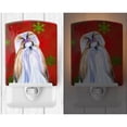 thumbnail image 2 of Caroline's Treasures SS4672CNL Shih Tzu Red and Green Snowflakes Holiday Christmas Ceramic Night Light, 6x4x3",, 2 of 2