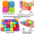 thumbnail image 2 of 6pcs Mini Squeezing Upward Stress Relieving Cubes Used For Relieving Anxiety Stretching Playing With Dough Party Gifts Hand Decompression Sensory Soft Balls Random Color, 2 of 5
