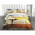 thumbnail image 3 of Ambesonne Yoga Quilted Bedspread Set 3 Pcs, Warrior Pose Majestic Sky, Queen Size, Multicolor, 3 of 5