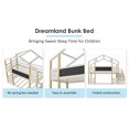 thumbnail image 5 of MODERNLUXE Twin Over Twin House Bunk Bed, Platfrom Bedframe with White Storage Staircase and Blackboards,Twin Bed Frames for Small Space,Easy Assembly & No Box Spring Needed,White, 5 of 7