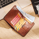 thumbnail image 5 of Cartera De Cuero Genuino Para Hombre Con Bloqueo, Marrón, 5 of 5