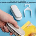 thumbnail image 4 of Mini Handheld Bag Sealer Portable Hand Pressure Heat Sealing Machine with Hook for Food Snack, Khaki, 4 of 7