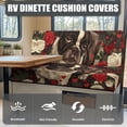 thumbnail image 4 of FORUDESIGNS Boston Terrier Rose Pattern 2 Pieces RV Dinette Cushion Covers,Washable Camper Cushion Slipcovers Replacement Sofa Cushions Slipcovers for Travel Trailer Couch, 4 of 7