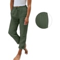 thumbnail image 6 of Womens High Waisted Work Pants with Pockets, Comfortable Stretchy Office Trousers for Business Casual Travel and Everyday Wear, 6 of 6