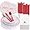 Red/White, variant on 175pcs Thanksgiving Plastic Plates - White and Gold Disposable Plates include 25 Dinner Plates-25 Dessert Plates-25 Knives-25 Forks-25 Spoons-25 Cups-25 Napkins for Thanksgiving Party