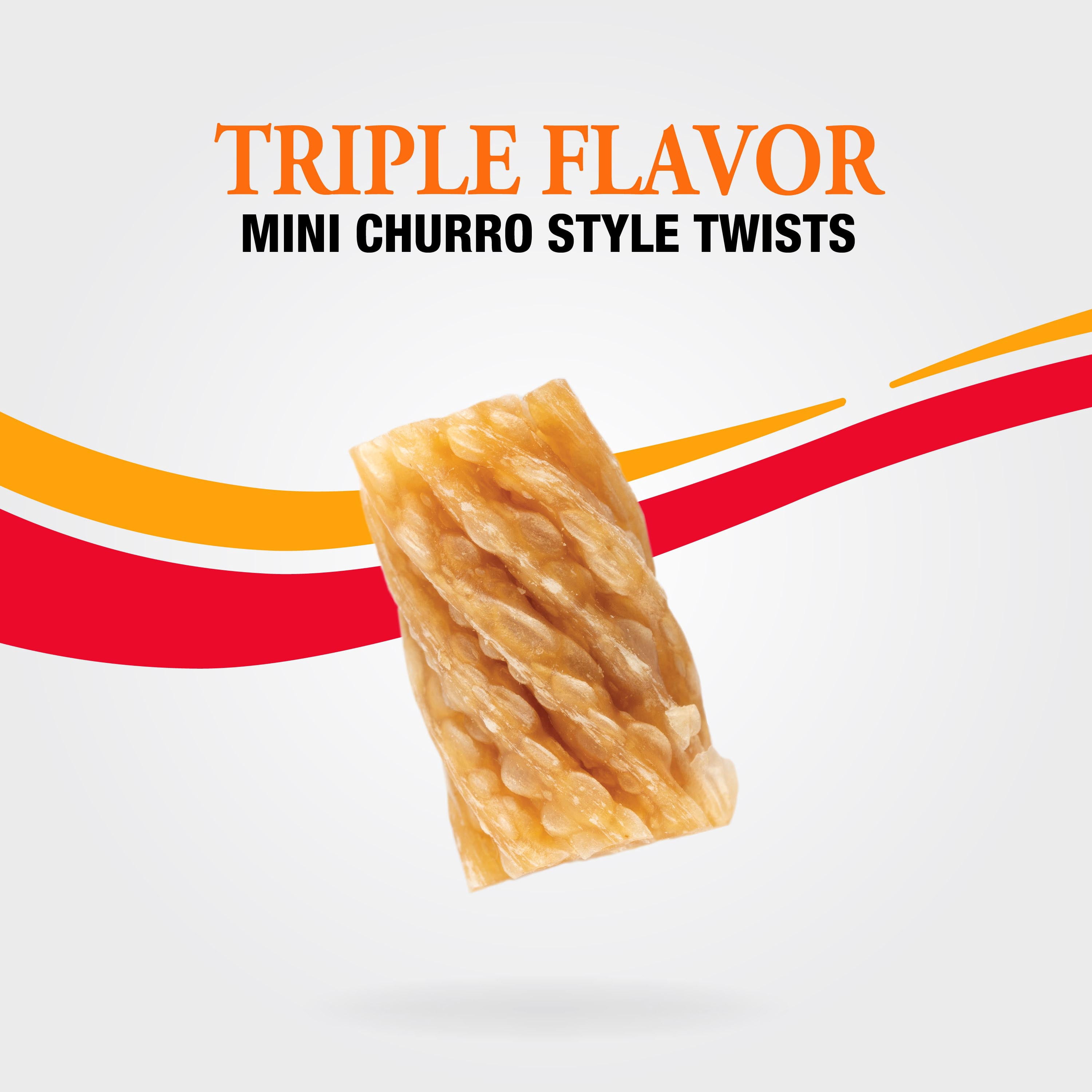 Good ‘n’ Tasty Triple Flavor Mini Churro Style Twists, Gourmet Dog Treats Made with Chicken and Peanut Butter, 100 Count