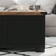 thumbnail image 4 of Merrick Lane Farmhouse Storage Coffee Table, Black/Rustic Oak, 4 of 12