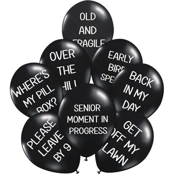Funny Abusive Balloons | Fun Decoration for Adult Birthday or Retirement Party (8 Pack Rated E)