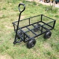 thumbnail image 3 of Folding Garden Carts Wagon Cart Garden cart trucks make it easier to transport firewood TC1840BKG,Heavy Duty Garden Carts, 3 of 25