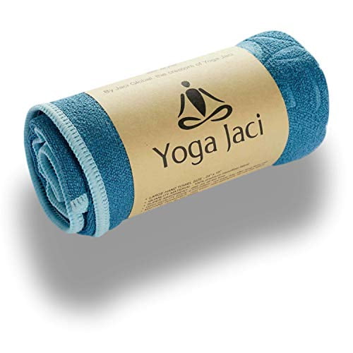 Yoga Jaci Yoga Hand Towel - Sweat Absorbent - Ultra Soft Microfiber Towels - for Yoga, Workout, Gym, Travel (Blue, 1 Hand Towel 24"x15")