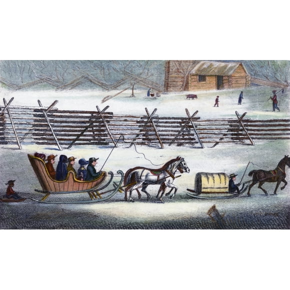 Quakers, 1811./N'American Friends Going To A Meeting In A Settled Frost.' Line Engraving, 1811. Poster Print by  (18 x 24)