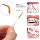 thumbnail image 3 of Anself 160pcs interdental brushes in a box, silicone soft fine bristles, clean teeth and massage gums, orange, 3 of 4