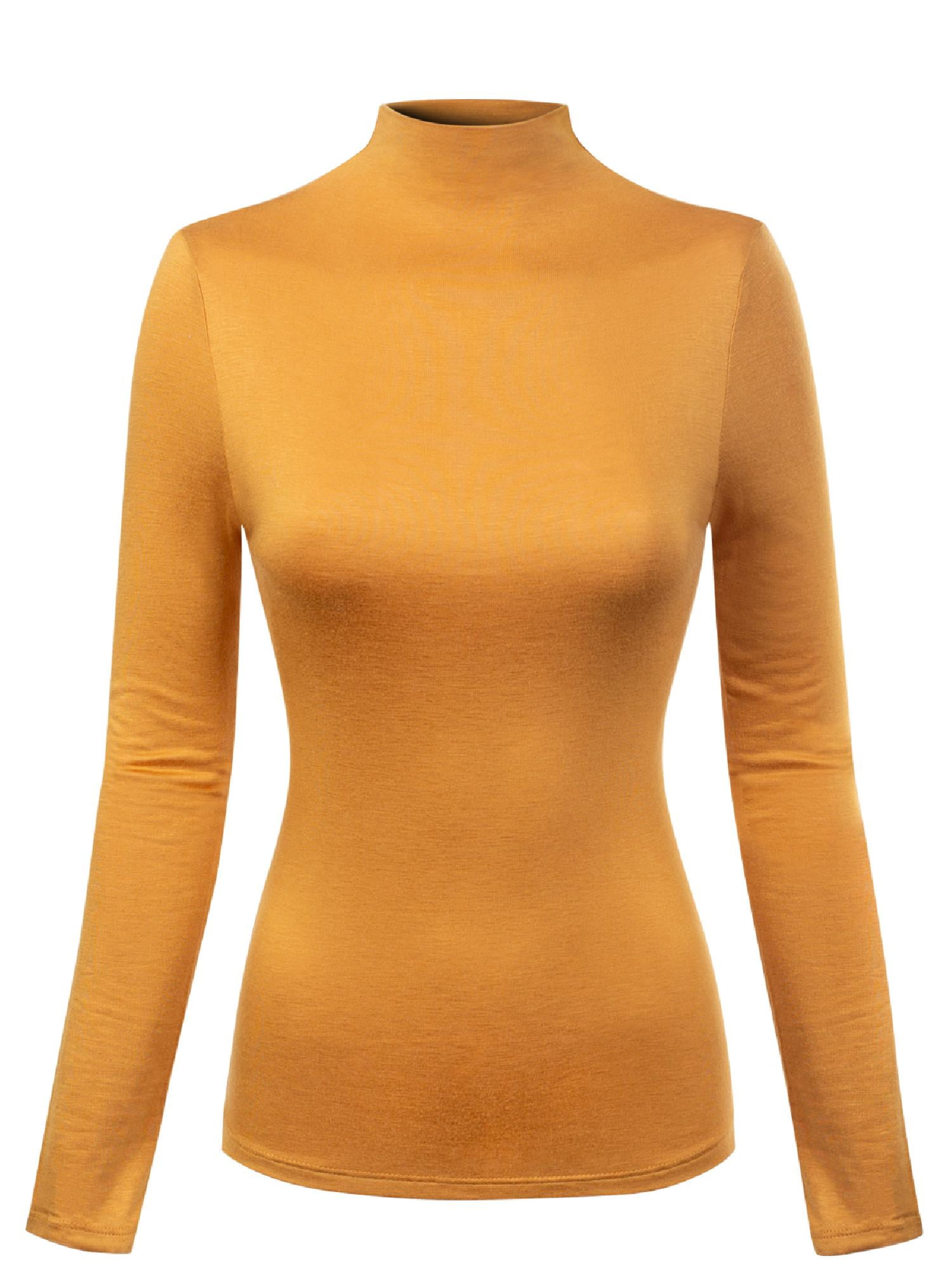 women's mock neck long sleeve top