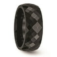 thumbnail image 5 of Edward Mirell Black Ti Polished Faceted 9mm Band, 5 of 8