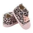 thumbnail image 2 of Shenmeida 1Pair Baby Girls Boys Leopard Print Soft Sneakers Soft Sole High-Top Ankle Infant for Daily Wear, 2 of 8