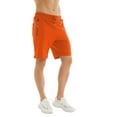 thumbnail image 5 of Tyhengta Mens Shorts Casual Sports Drawstring Zipper Pockets Elastic Waist Orangered 34, 5 of 8