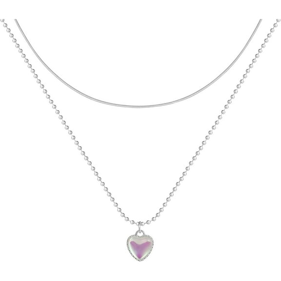 Dainty Heart Necklace Tiny Heart Pendant Choker Necklaces Small 14k Gold Plated Cute Open Heart Chain Necklace for Women Minimalist Jewelry Necklace Gifts for Her